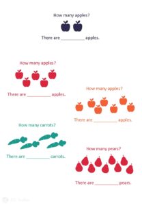 How Many Apples (worksheet) - ESL Toybox